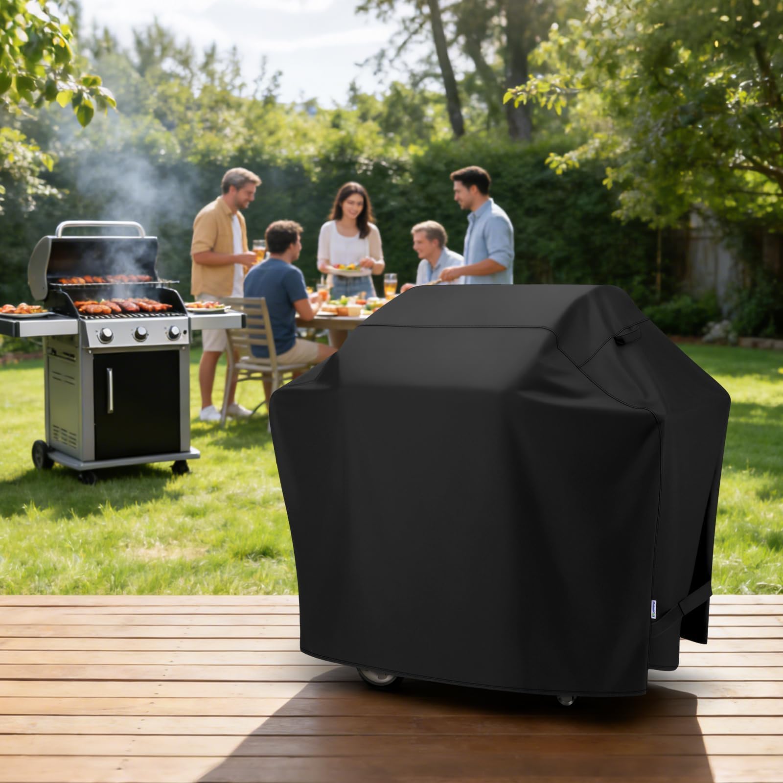 SunPatio grill cover packaging display