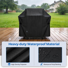 SunPatio grill cover showing top fabric handles
