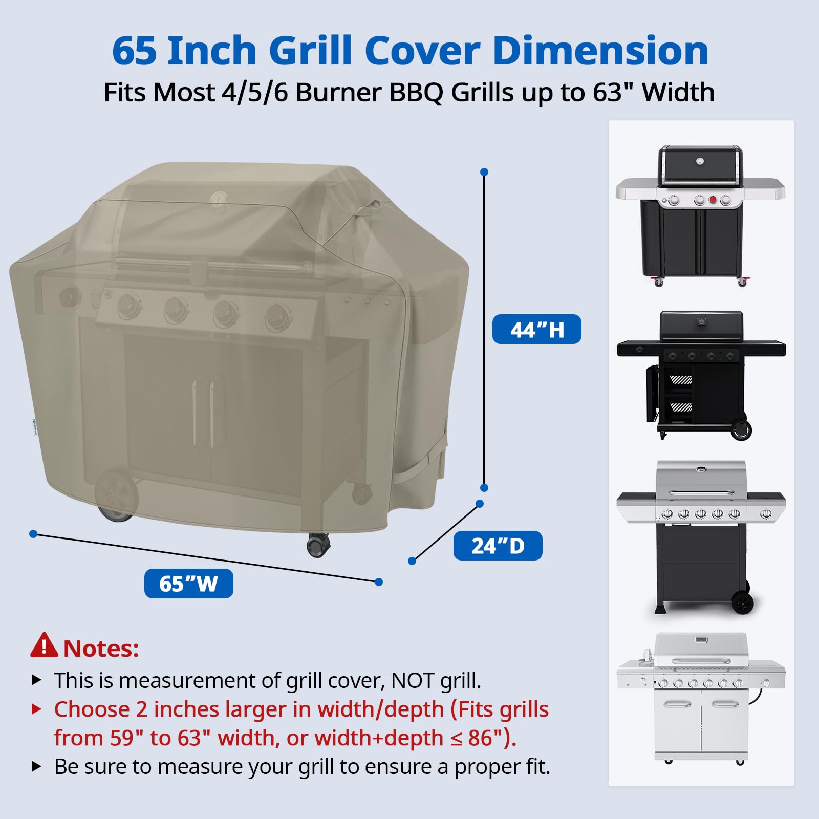 SunPatio Grill Cover showing waterproof seams