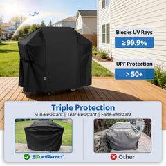 SunPatio Grill Cover with handles for easy storage