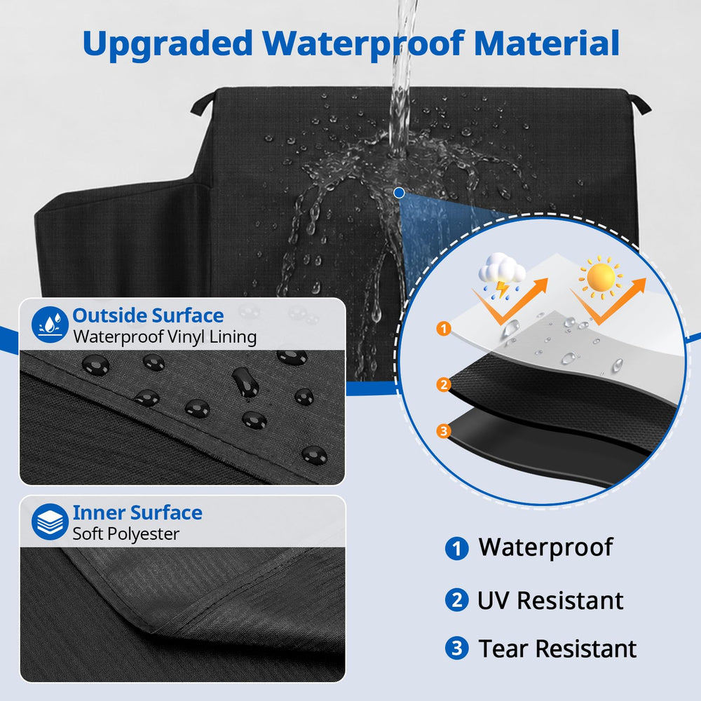 SunPatio Grill Cover with sturdy handles and windproof straps
