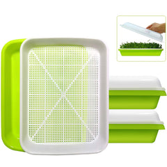 SUNPRO Seed Sprouter Tray with clear lids front view