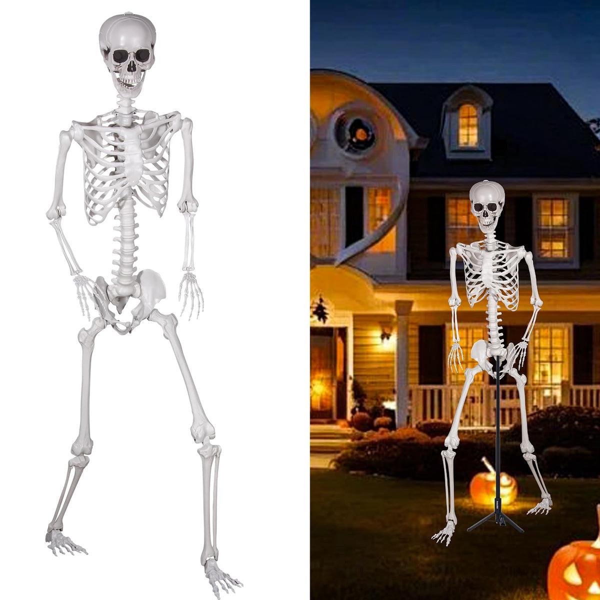 SUNREEK 7.9ft Halloween skeleton front view