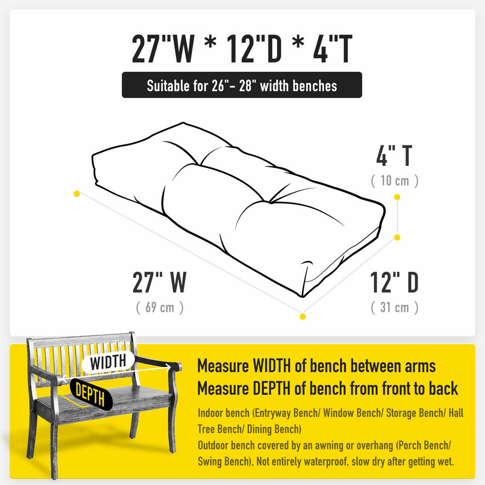 SUNROX bench cushion in a cozy indoor environment