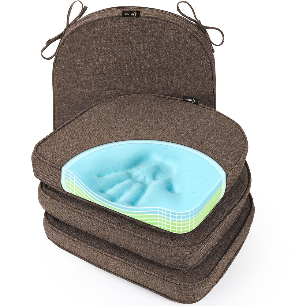 SUNROX Gel Memory Foam Chair Cushion front view, Heather Chestnut