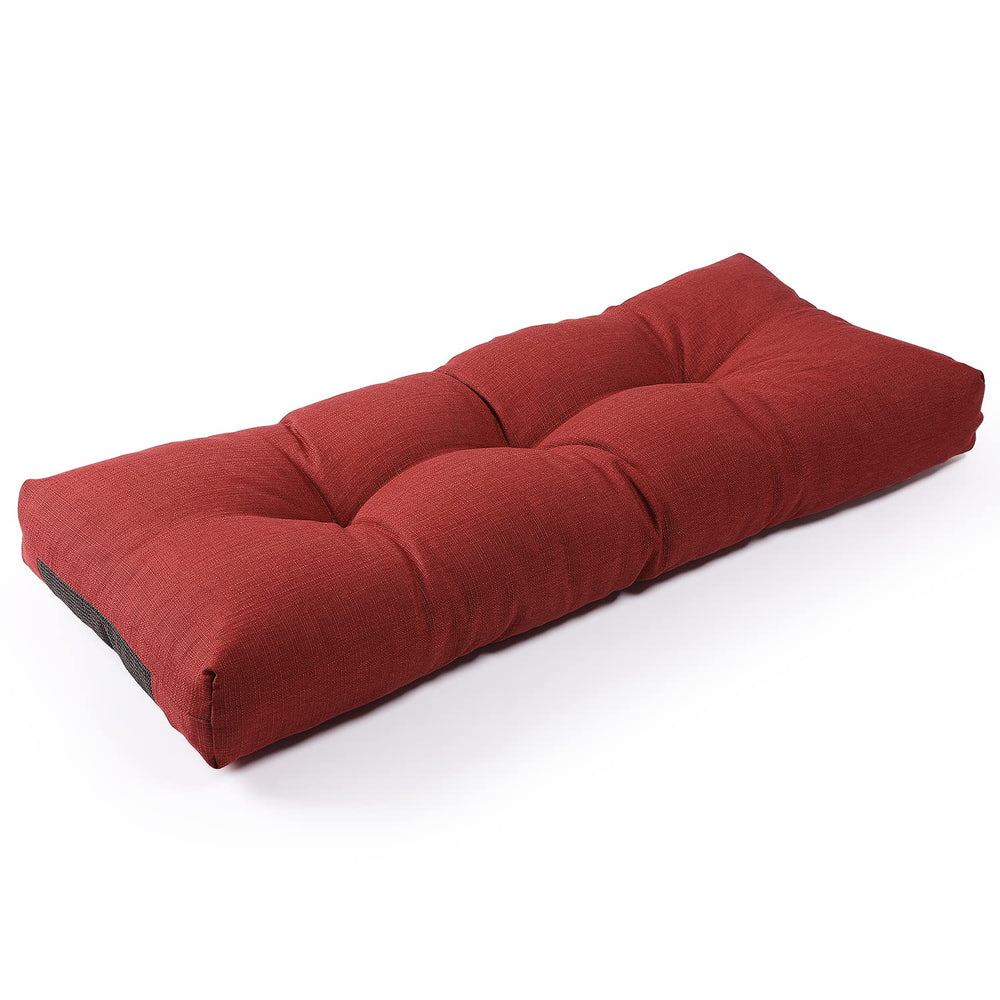 SUNROX LokGrip Non Slip Memory Foam Bench Cushion front view in burgundy