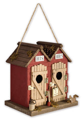 Sunset Vista Designs His & Hers Decorative Birdhouse front view with unique details