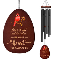 Suntimber Memorial Wind Chimes 35 inch cardinal design with gift box