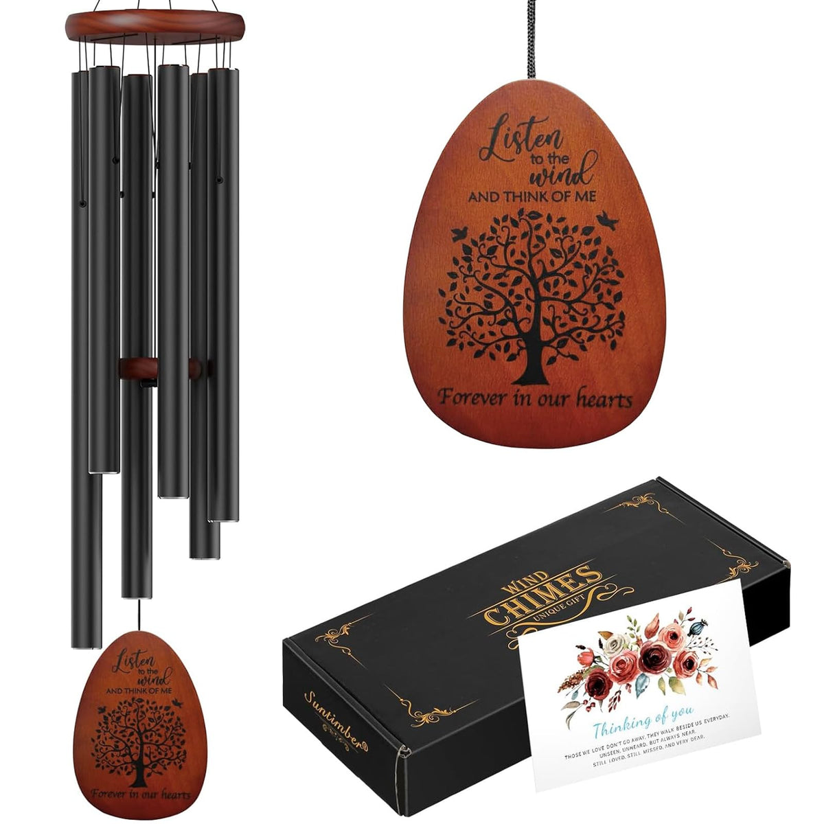 Suntimber Tree of Life Memorial Wind Chimes front view