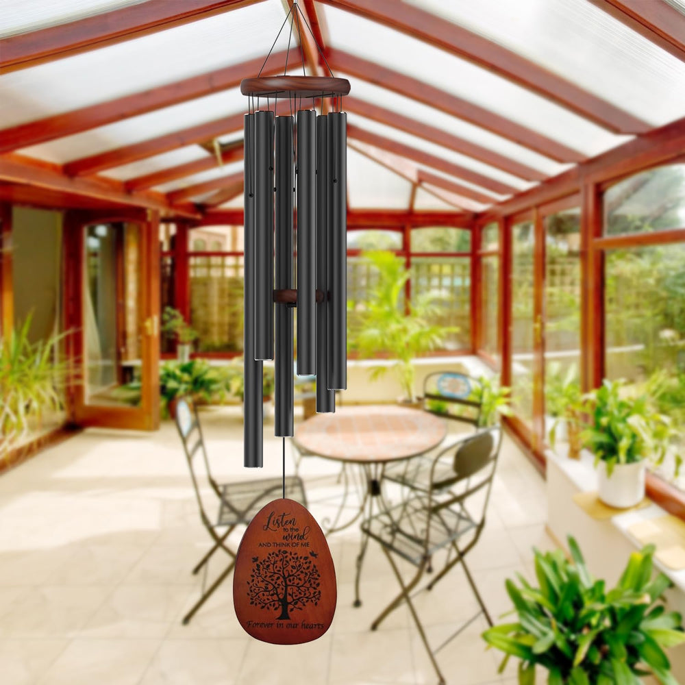 Suntimber Wind Chimes close-up with wind catcher