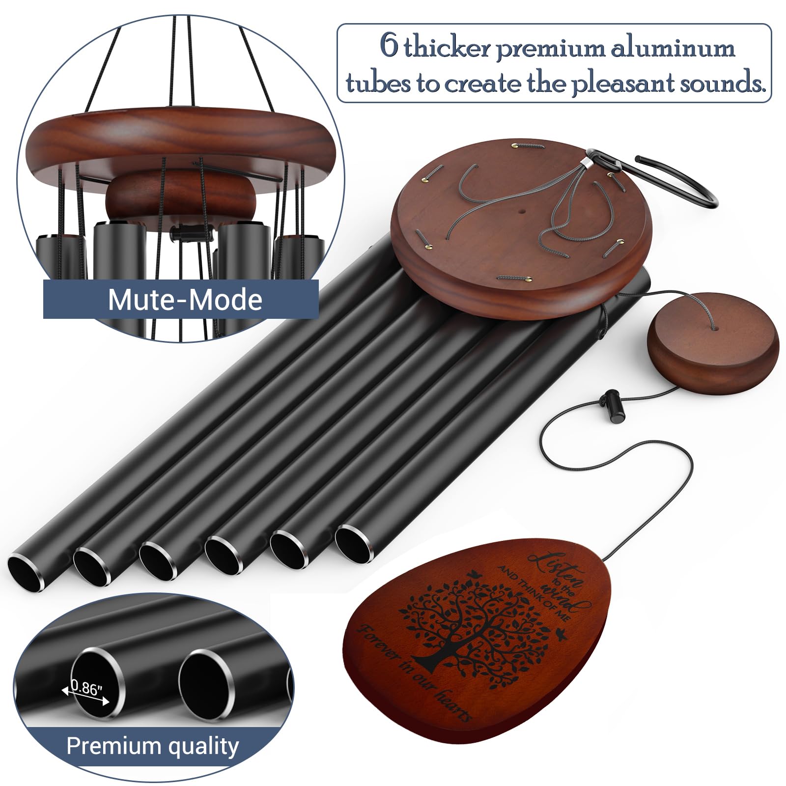 Suntimber Wind Chimes hanging in garden