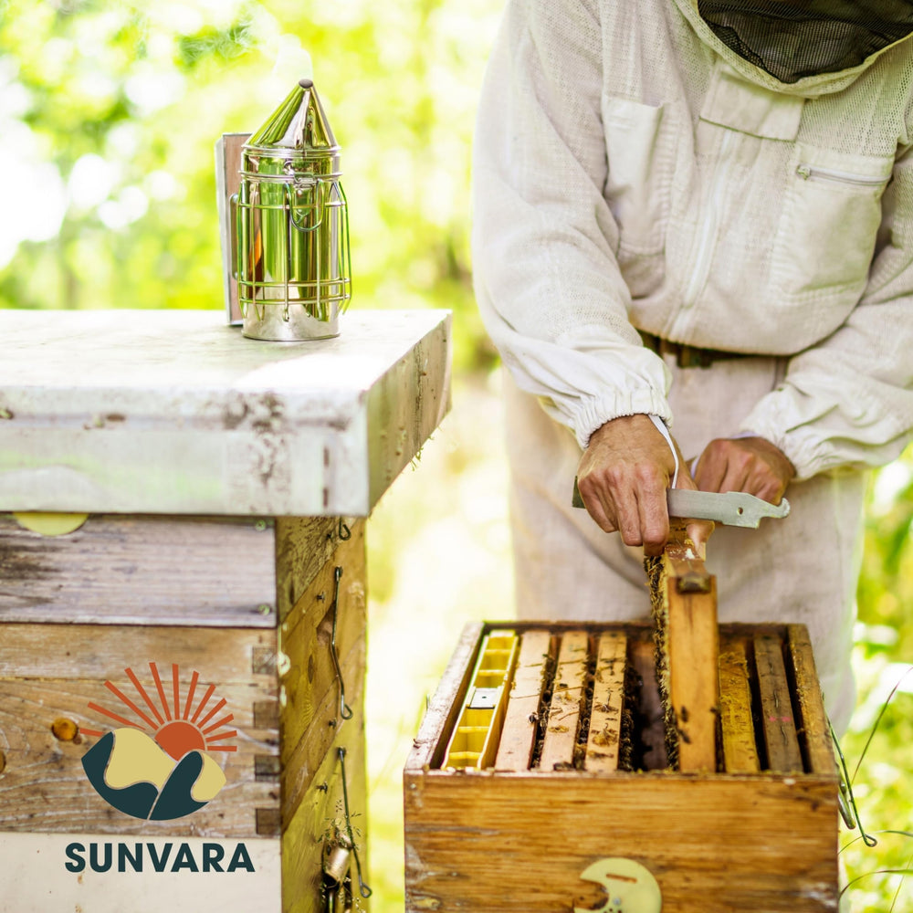 SunVara Bee Smoker in outdoor setting
