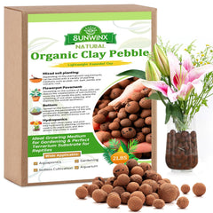 Sunwinx 2LB Organic Leca Clay Pebbles in a brown bag