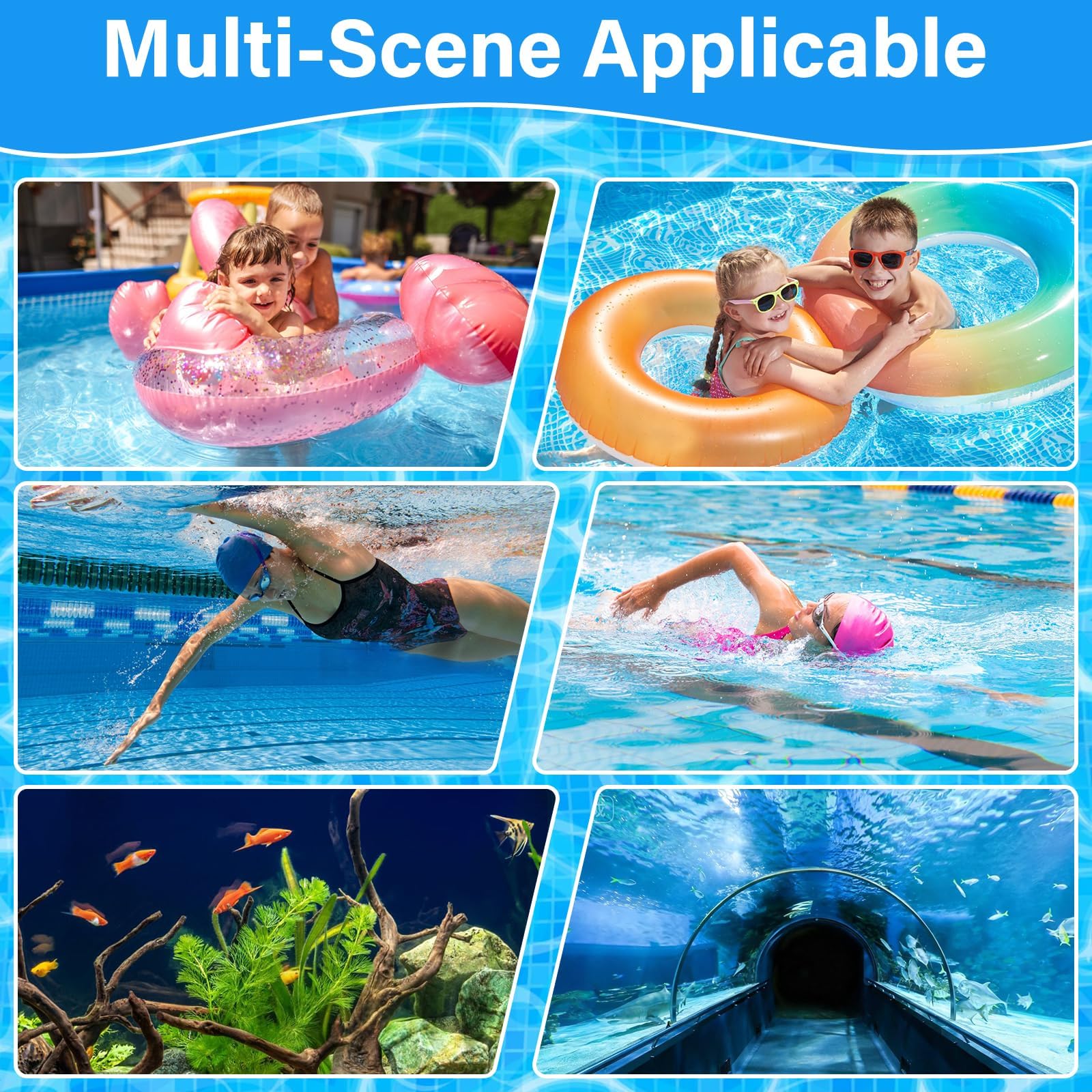 Sunwinx pool filter balls in a variety of pool settings