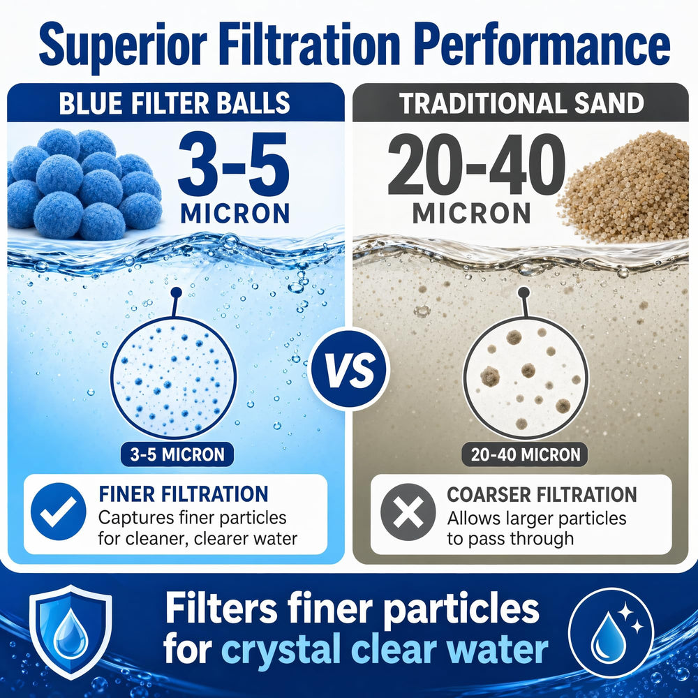 Sunwinx pool filter balls in mesh bag for washing