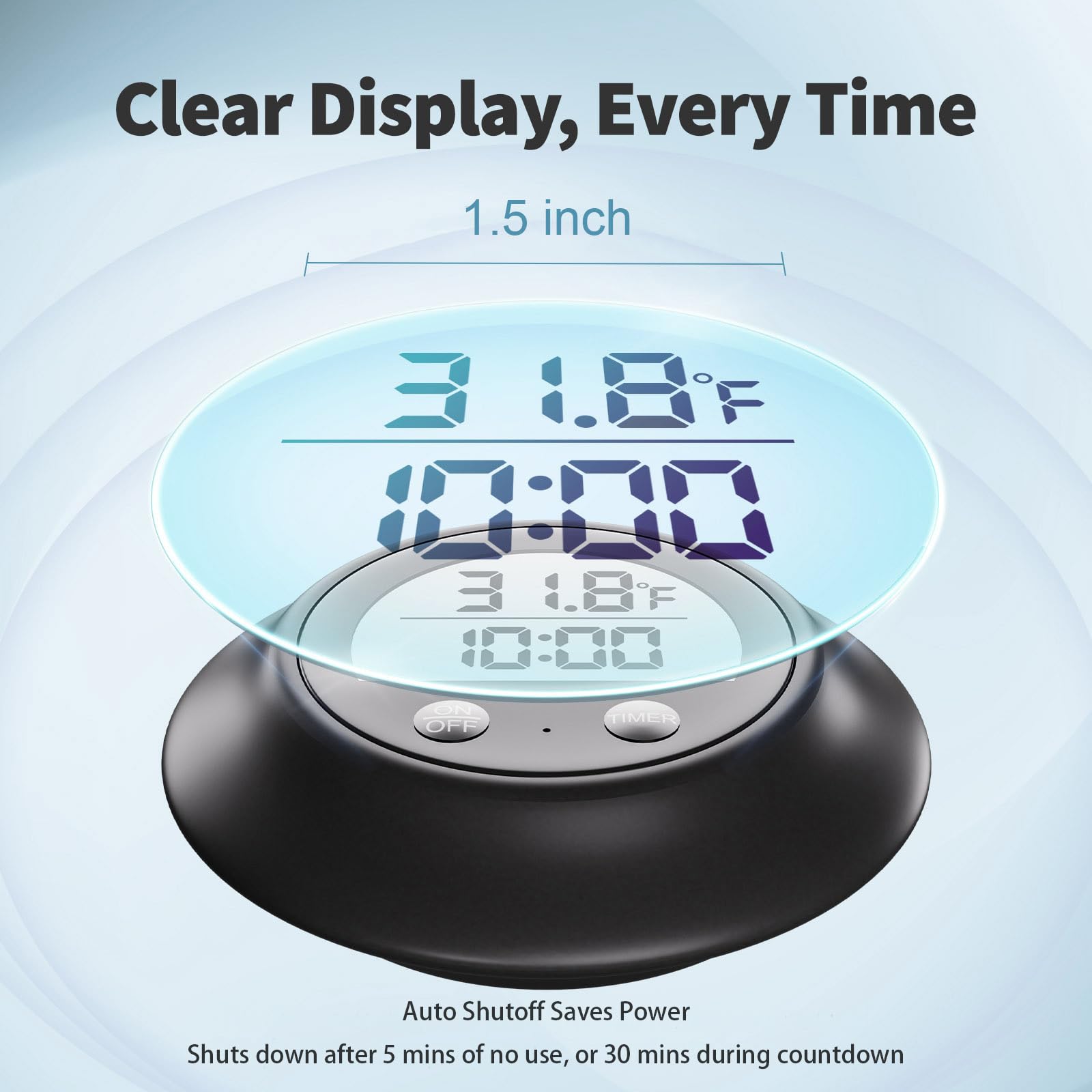Suoimk Ice Bath Thermometer showing clear display
