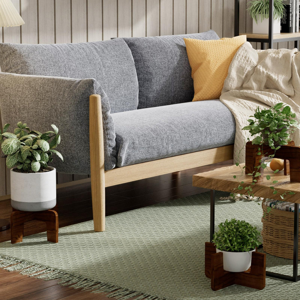 SupBambGO Plant Stand showcasing a 10-inch pot, side view