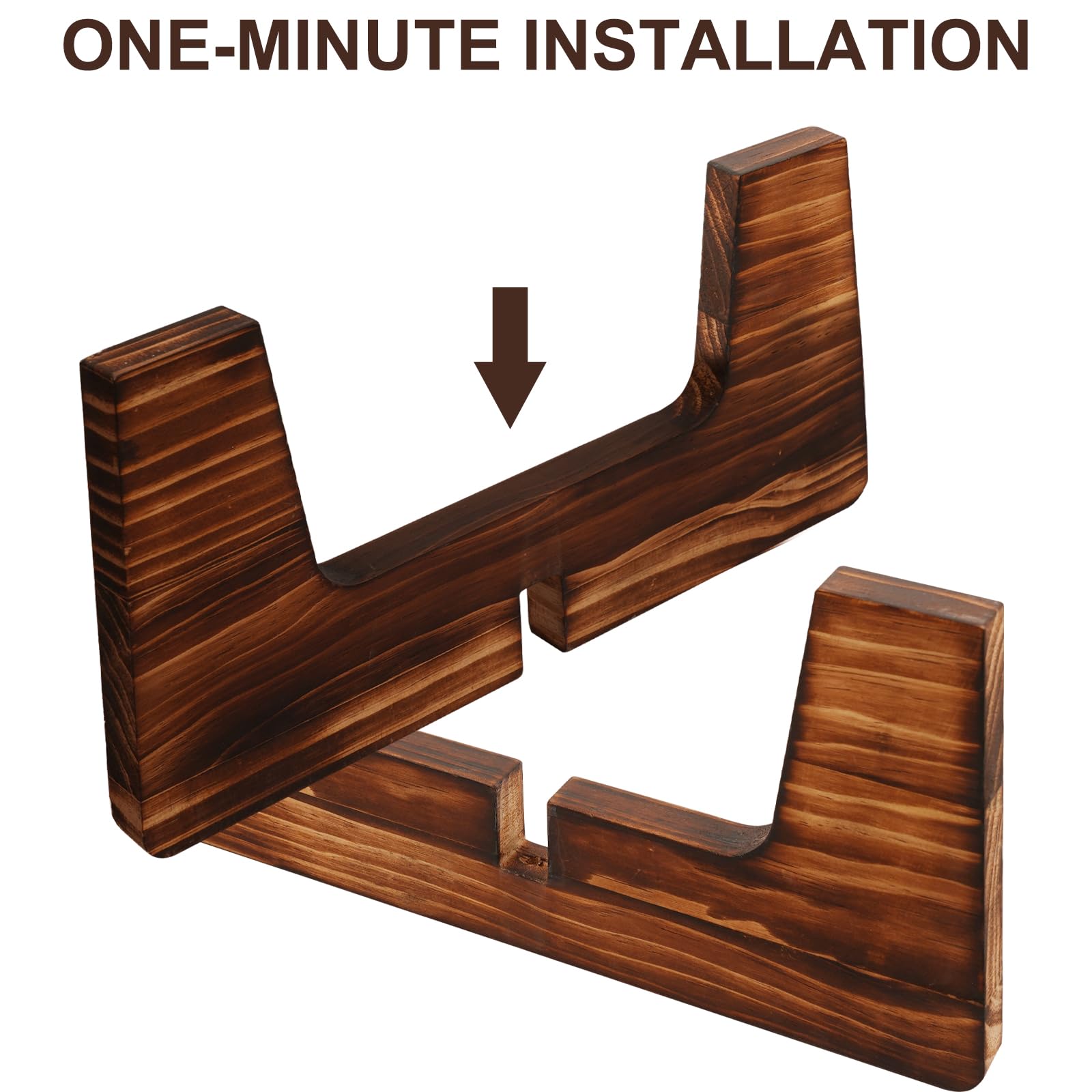 SupBambGO Plant Stand with two pots, top view