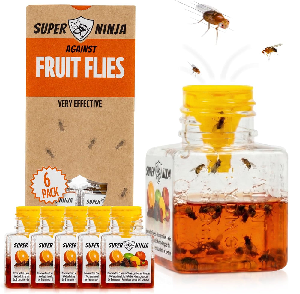 Super Ninja Fruit Fly Trap front view with natural attractant