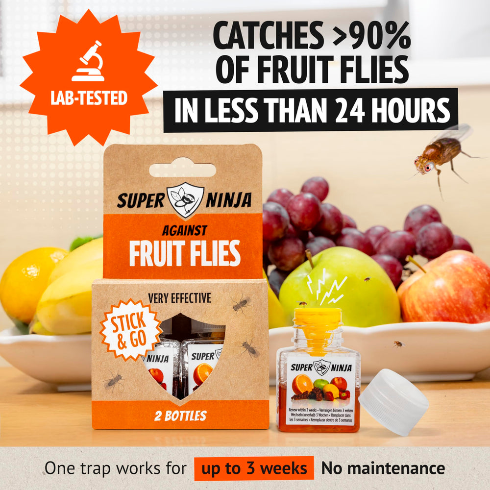 Super Ninja fruit fly traps with natural attractant
