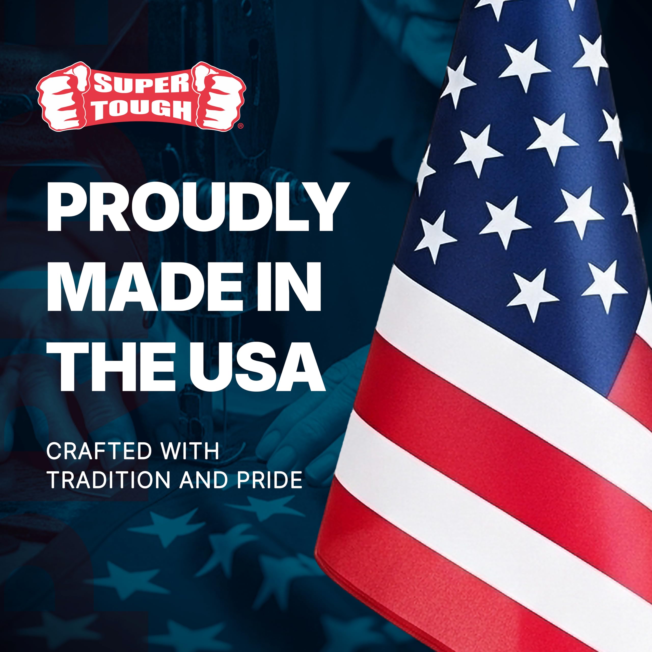 Super Tough American Flag displayed in garden setting
