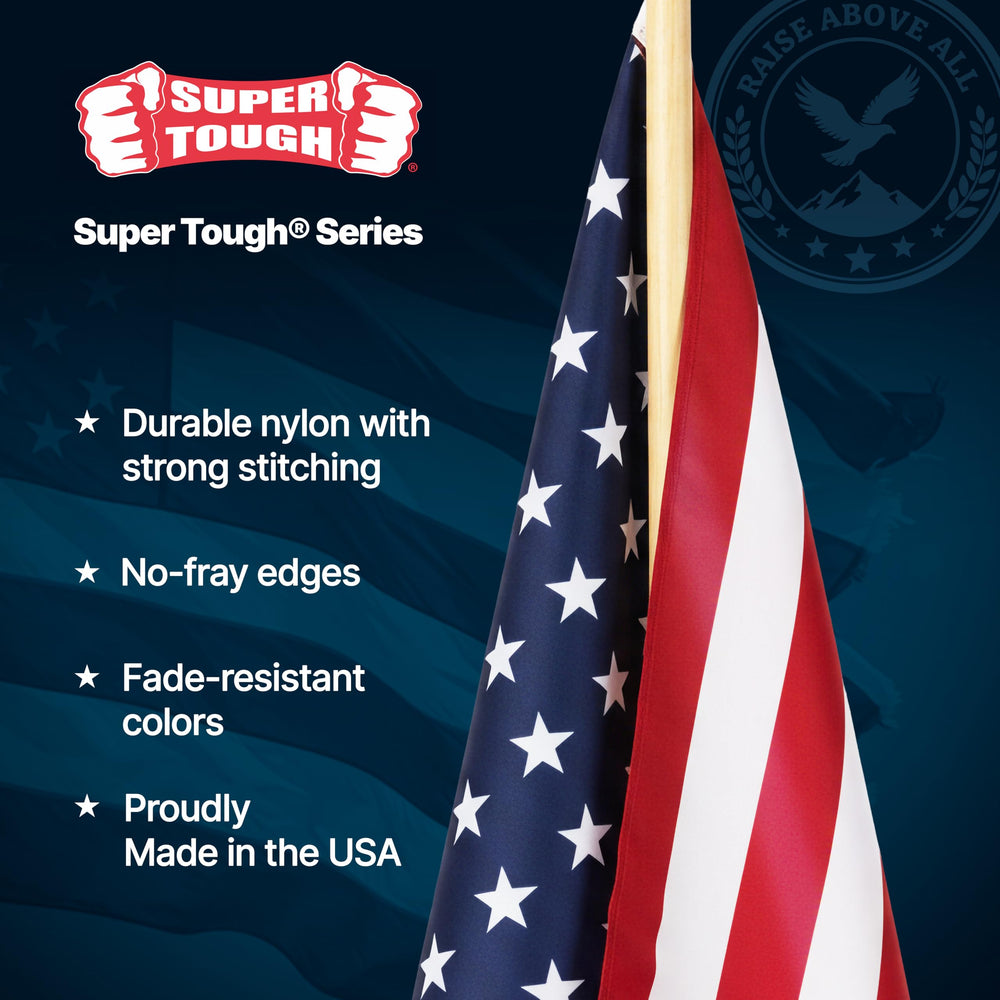 Super Tough American Flag with spear tip detail