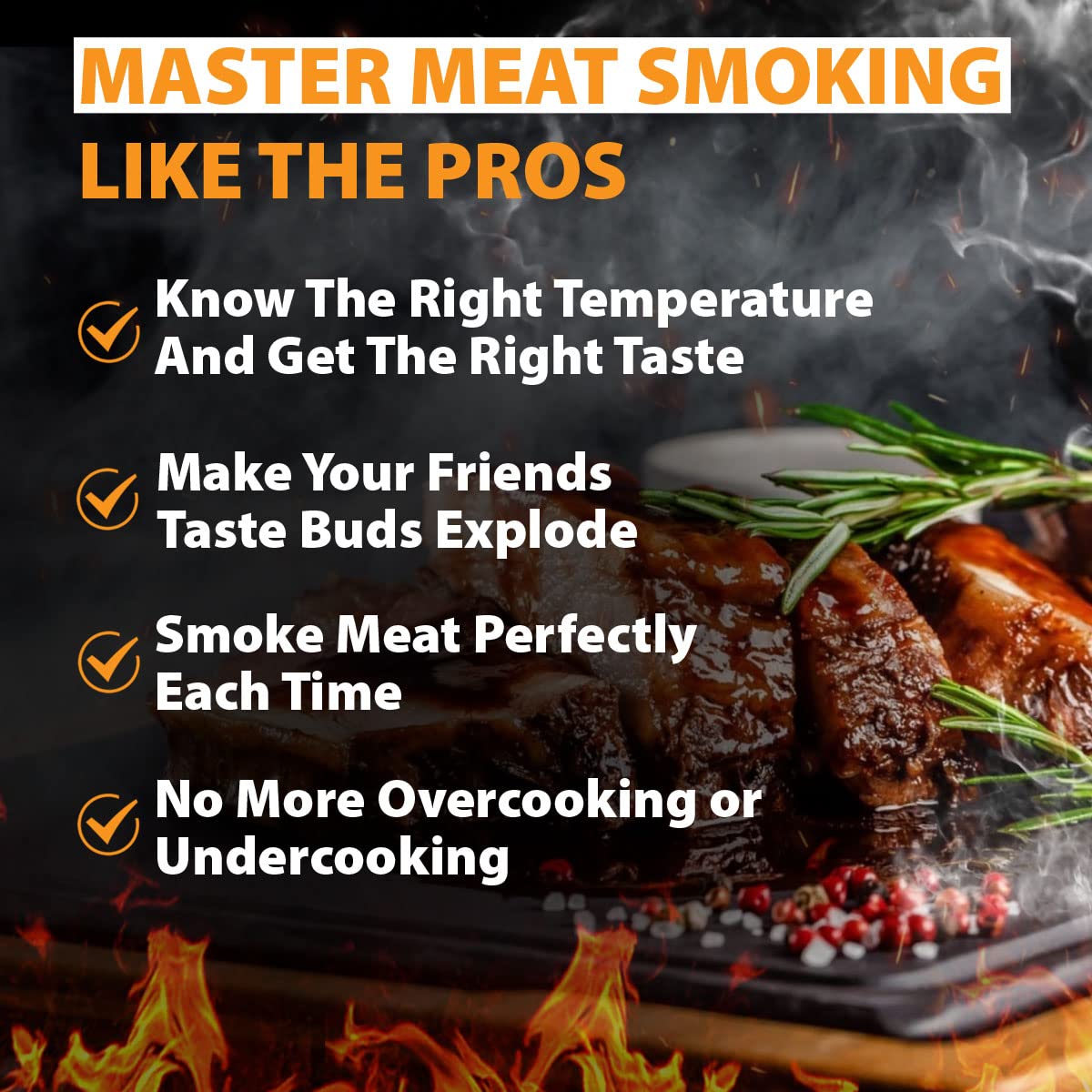 Superb Home meat smoking guide magnet in use at a BBQ