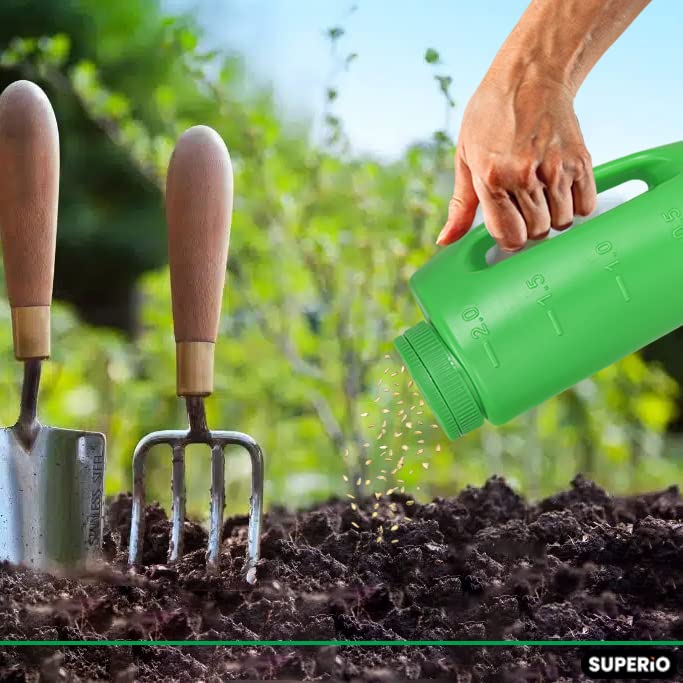 Superio Lawn Seed Spreader used on a lawn