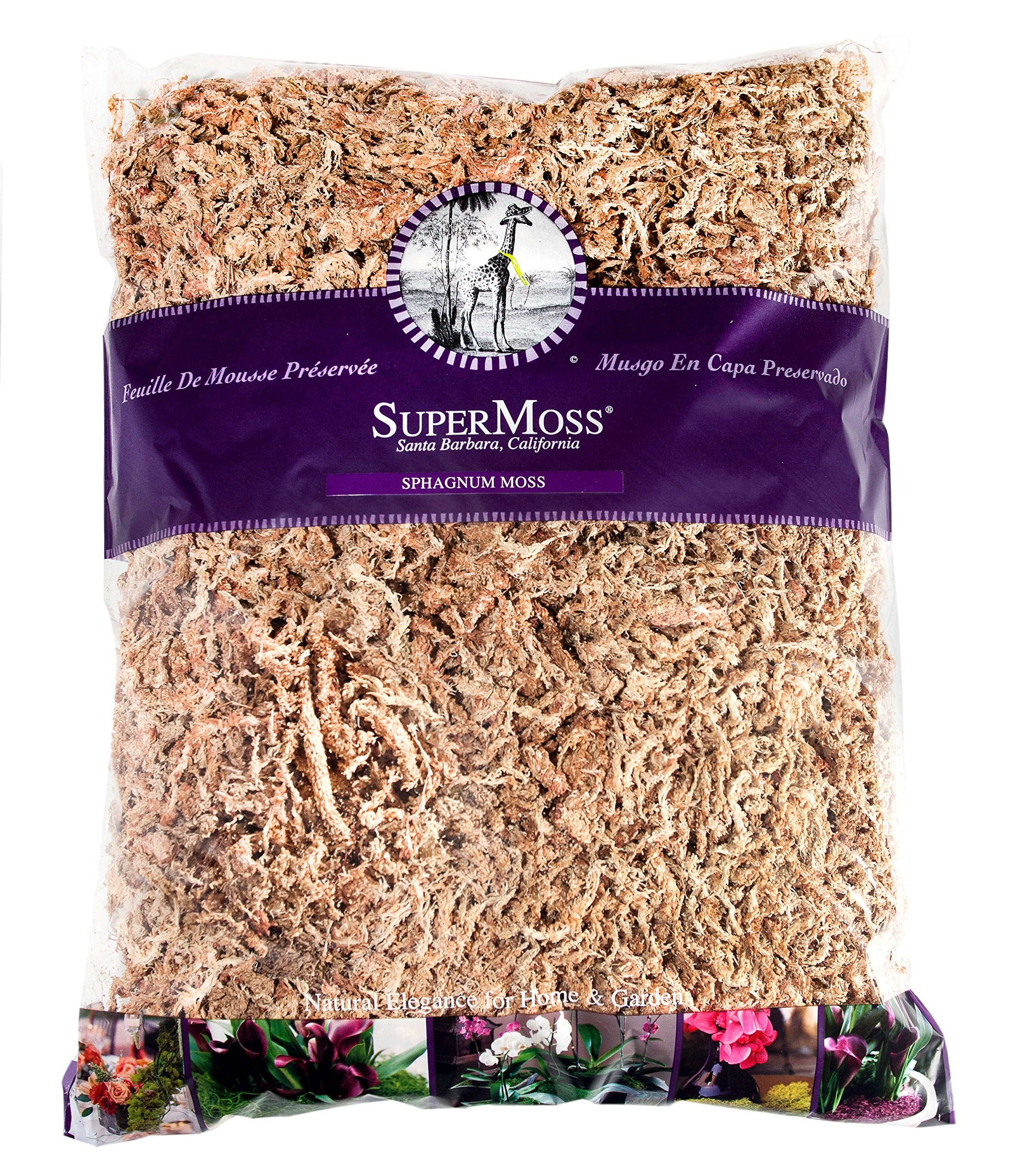 SuperMoss Orchid Sphagnum Moss 1400 in³ natural white bag