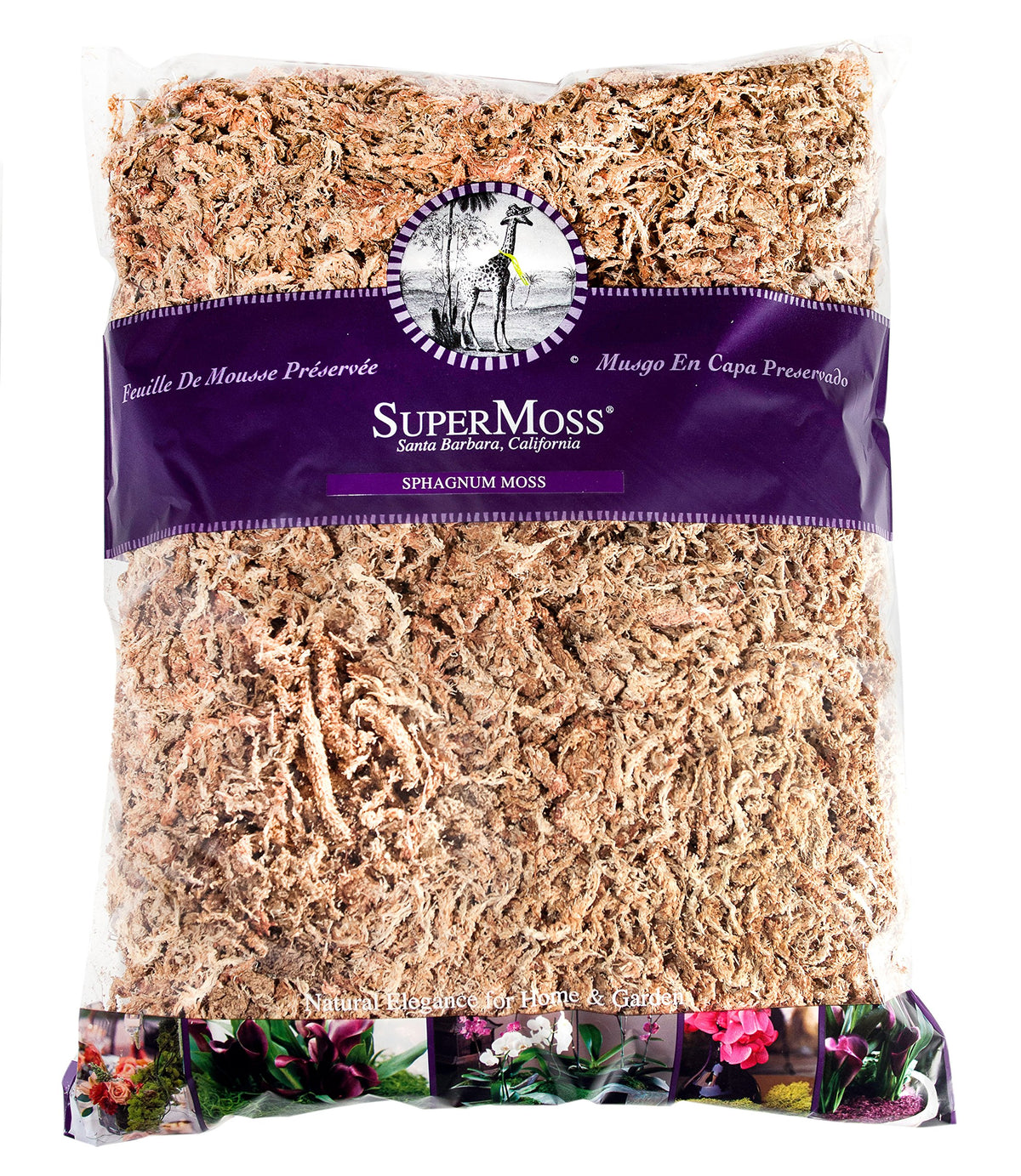 SuperMoss Orchid Sphagnum Moss 1400 in³ natural white bag