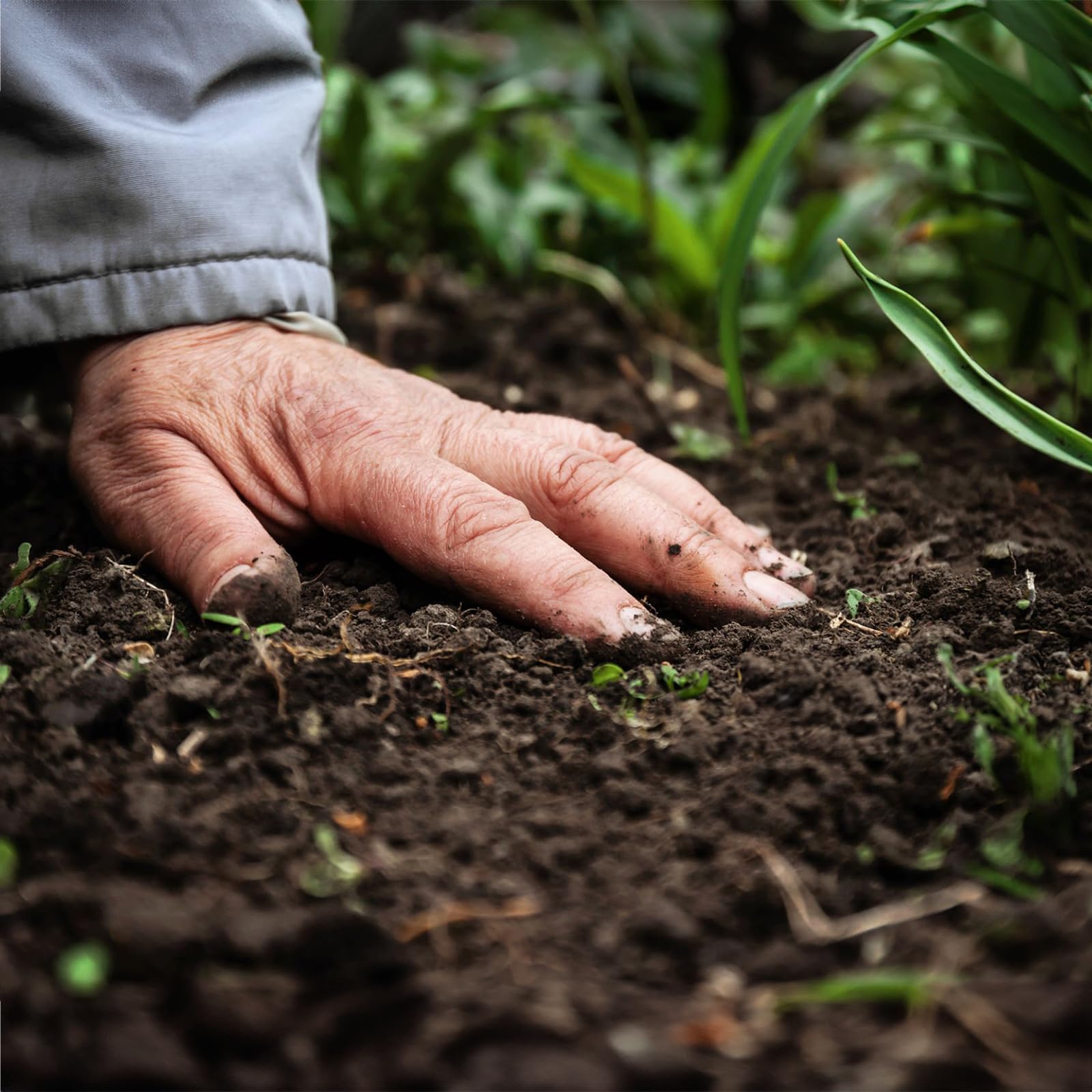 SuperMoss Potting Mix in a garden setting with various plants