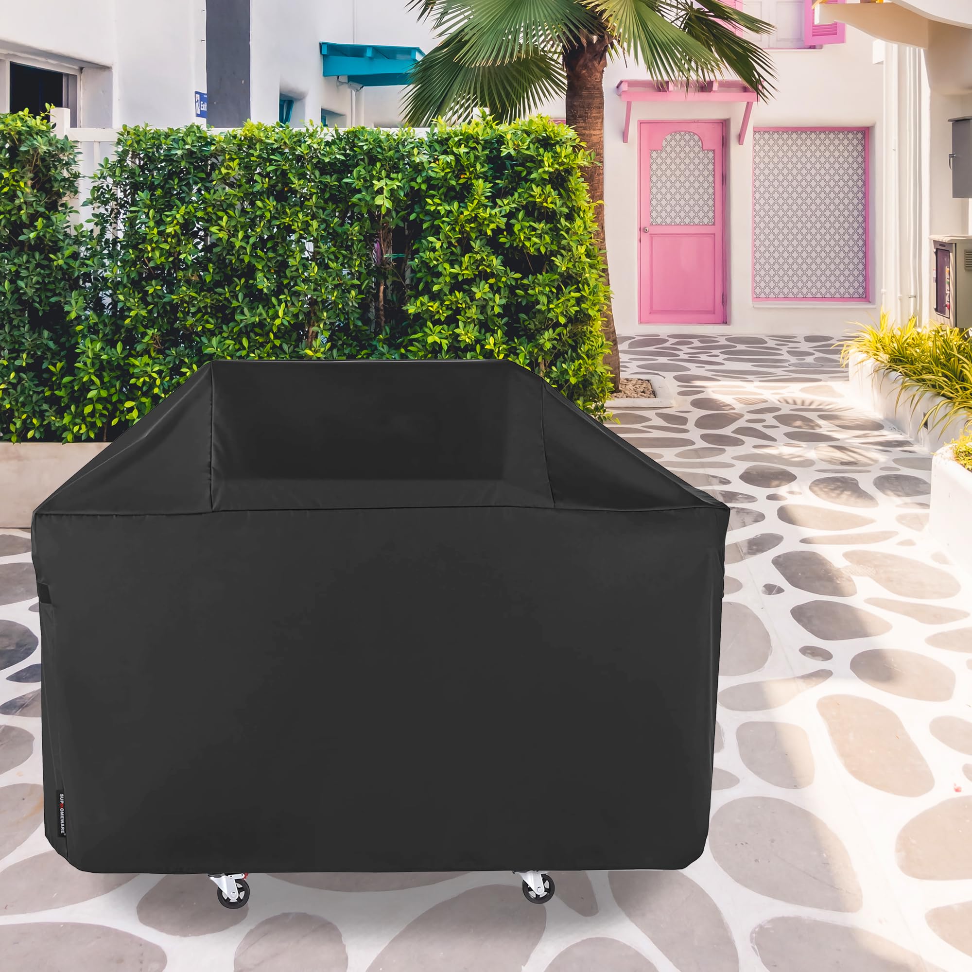 Suphomeware BBQ Grill Cover in storage position