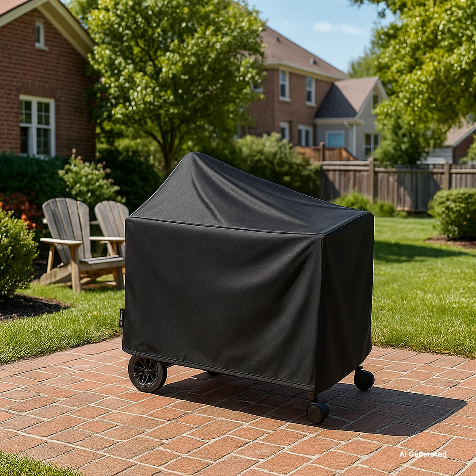 Suphomeware Grill Cover back view with stitching details