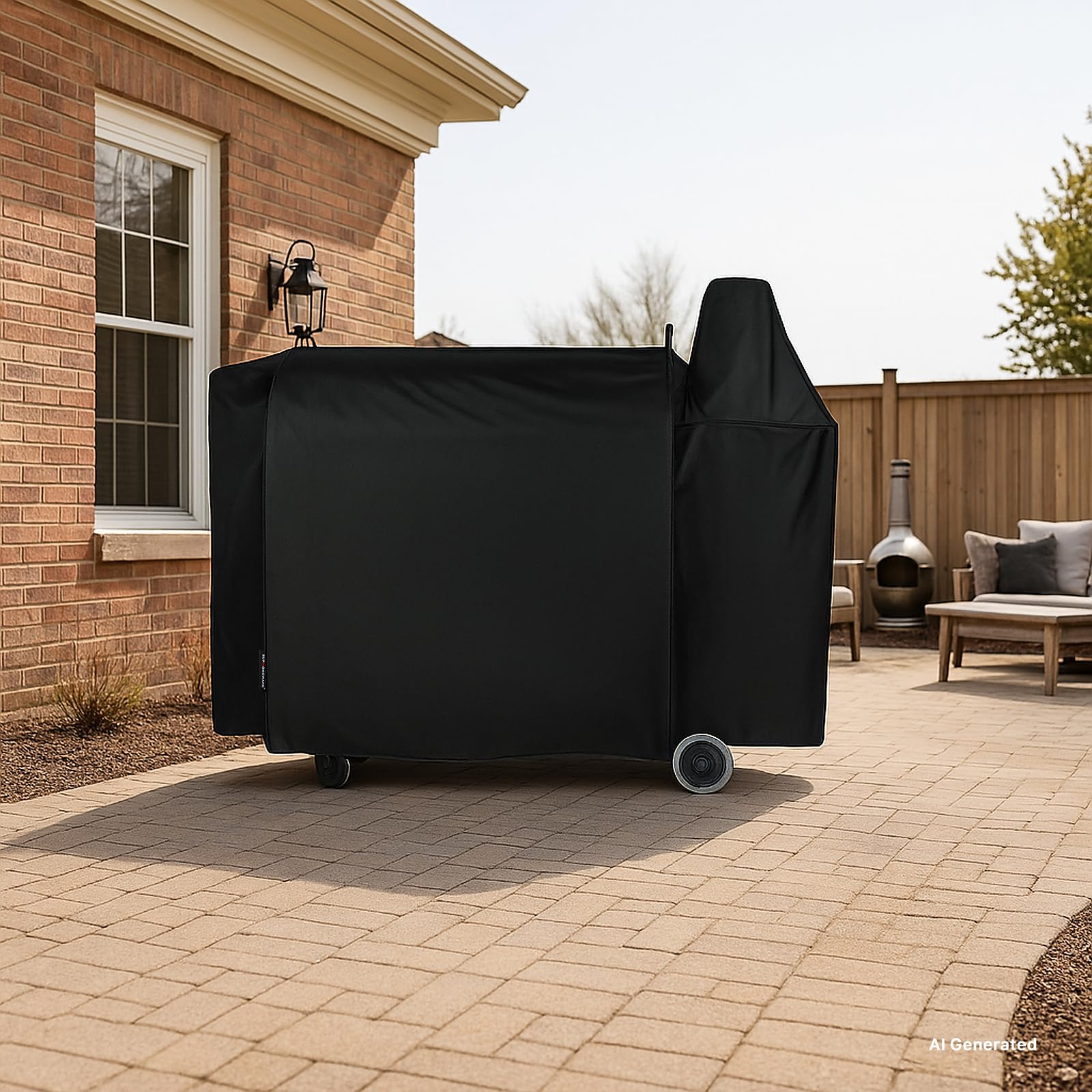 Suphomeware Grill Cover dimensions displayed