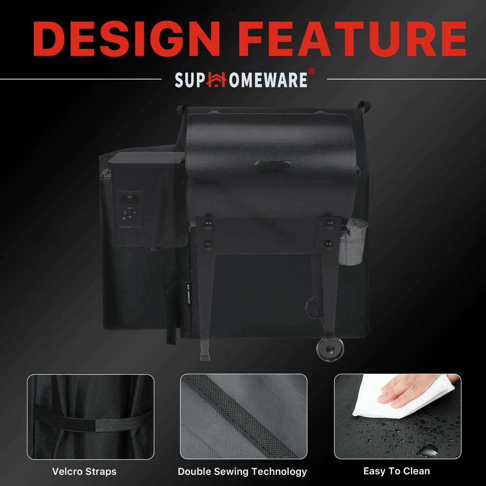 Suphomeware Grill Cover for Traeger 20 Series, waterproof material close-up