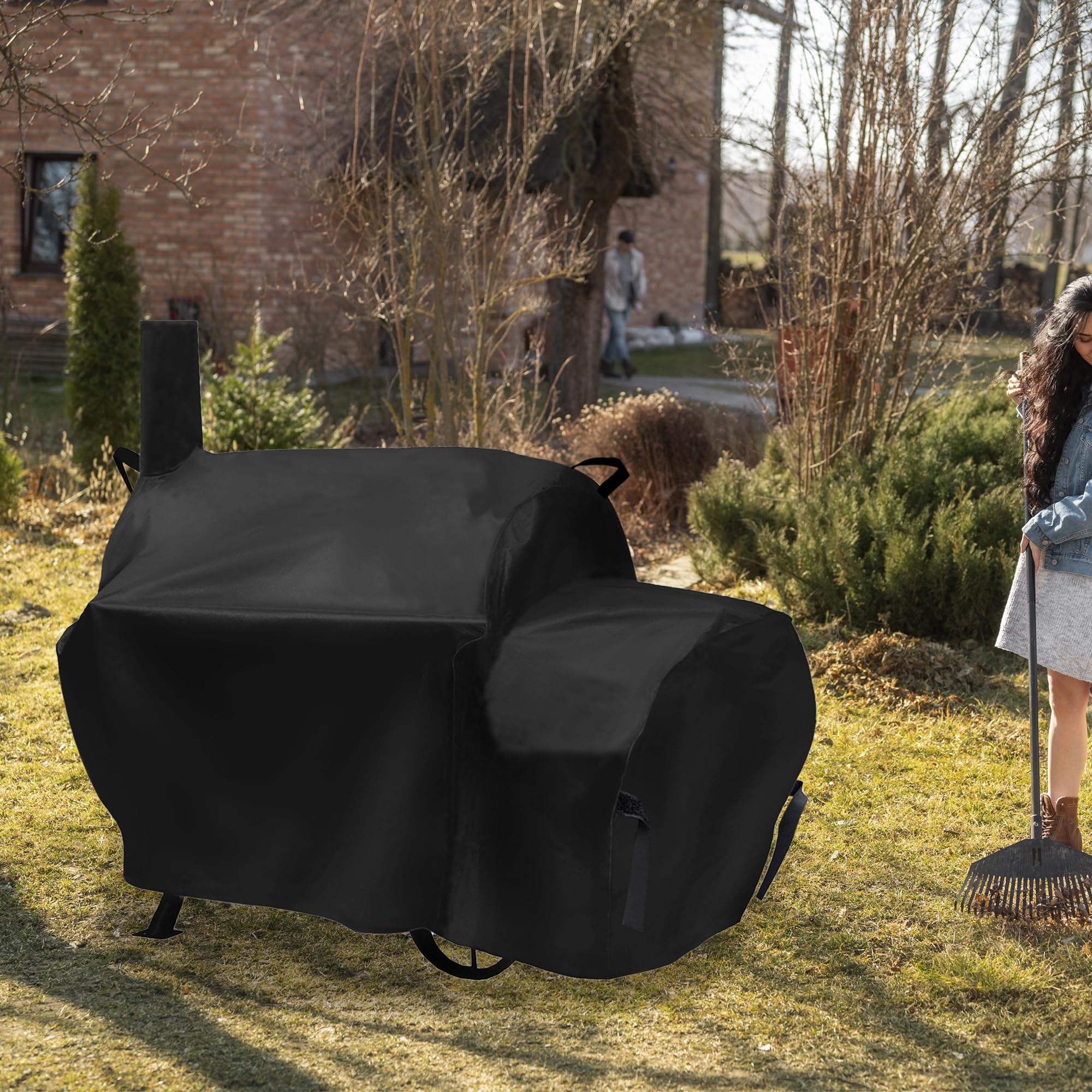 Suphomeware grill cover laid flat for easy cleaning