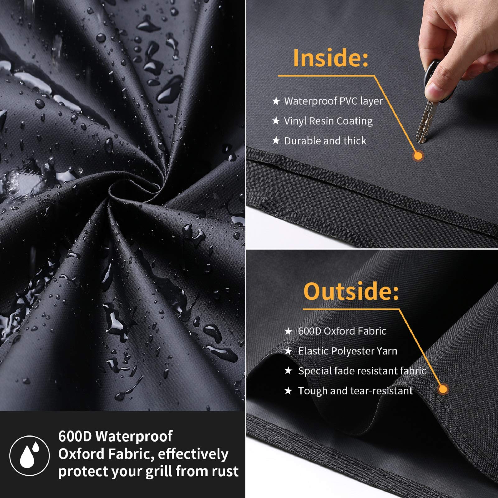 SUPJOYES grill cover dimensions 28.5W x 23.5D x 35H