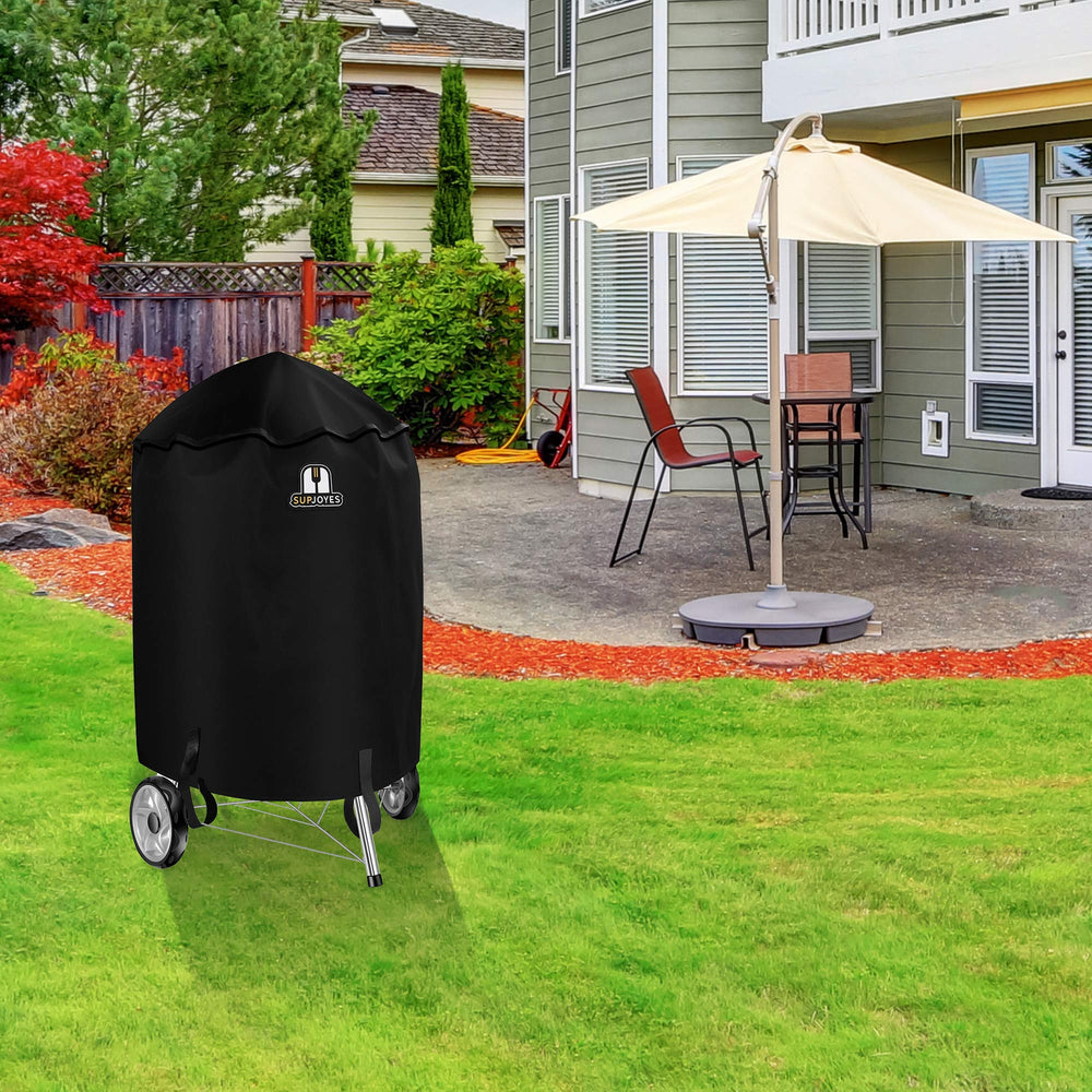 SUPJOYES grill cover on Weber 22 inch charcoal grill