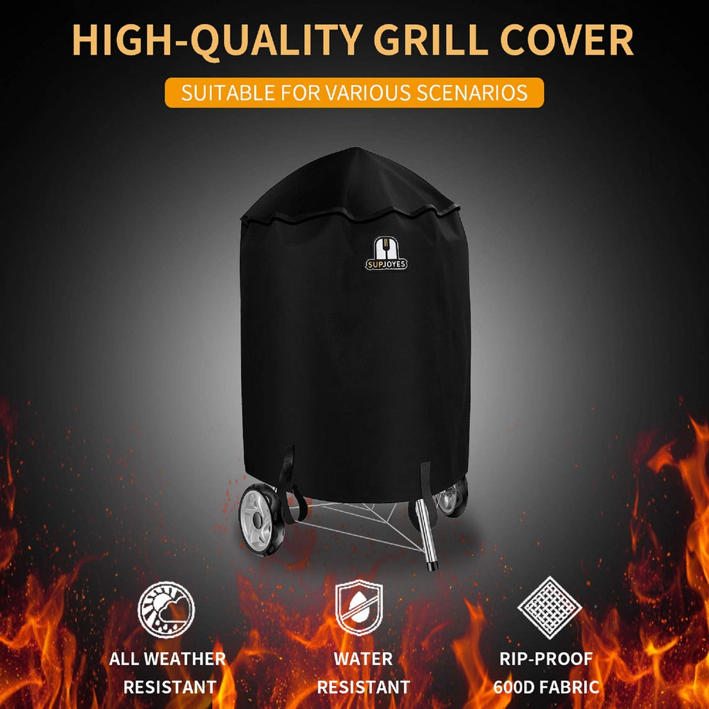 SUPJOYES grill cover showing waterproof PVC coating