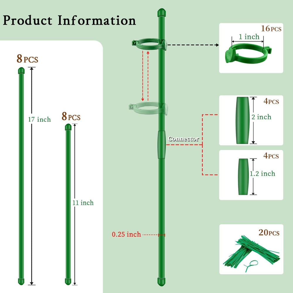 SupKing 11 inch plant stake with ring buckle
