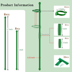 SupKing 11 inch plant stake with ring buckle