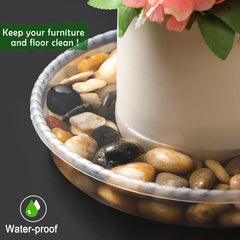 SupKing 12 inch plant saucer with flower pot
