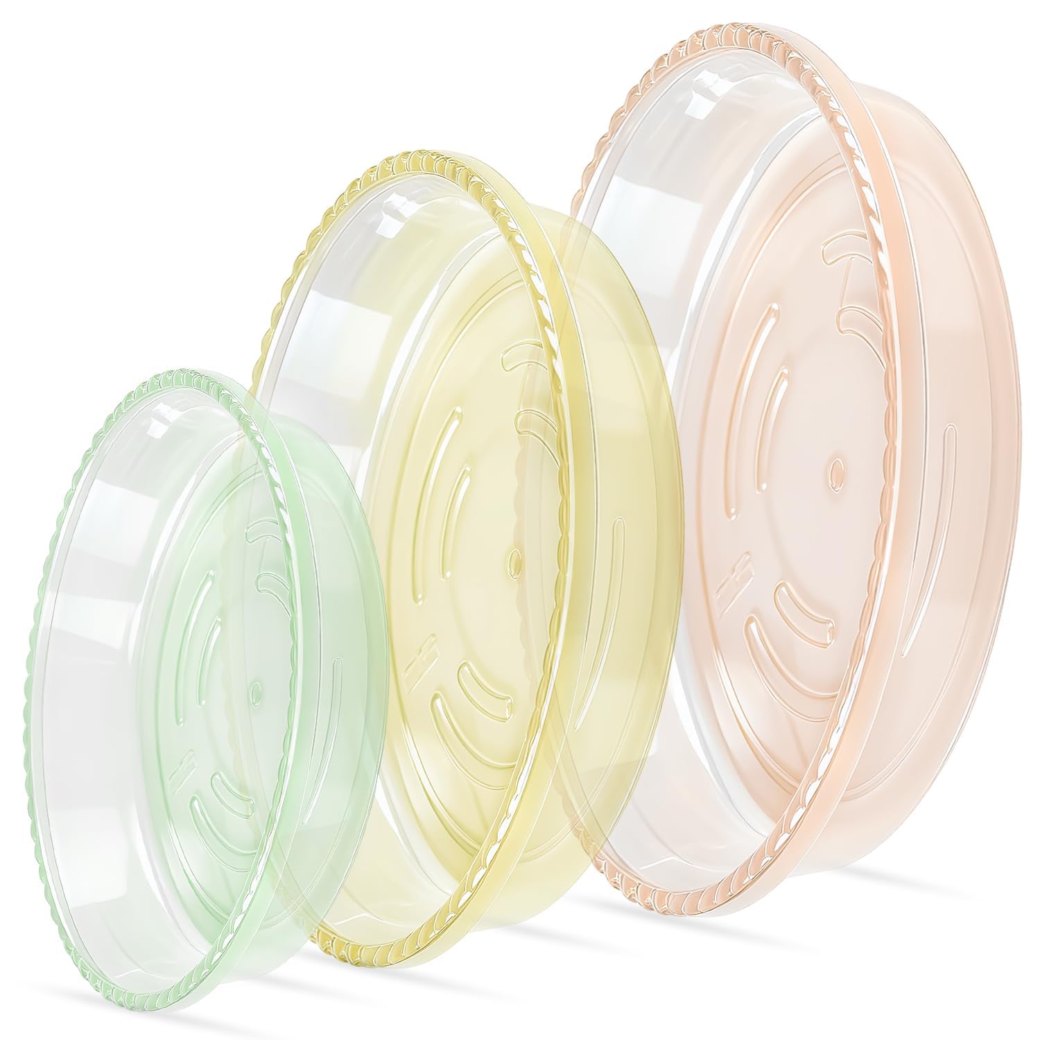 SupKing 9 Pack Plant Saucers in multiple colours, stacked