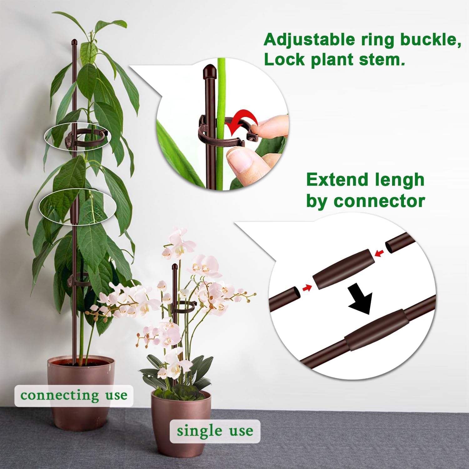 SupKing adjustable plant stakes package showing contents