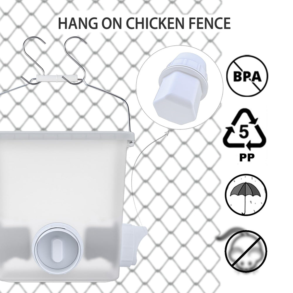 Suplklz chicken cups attached to the waterer