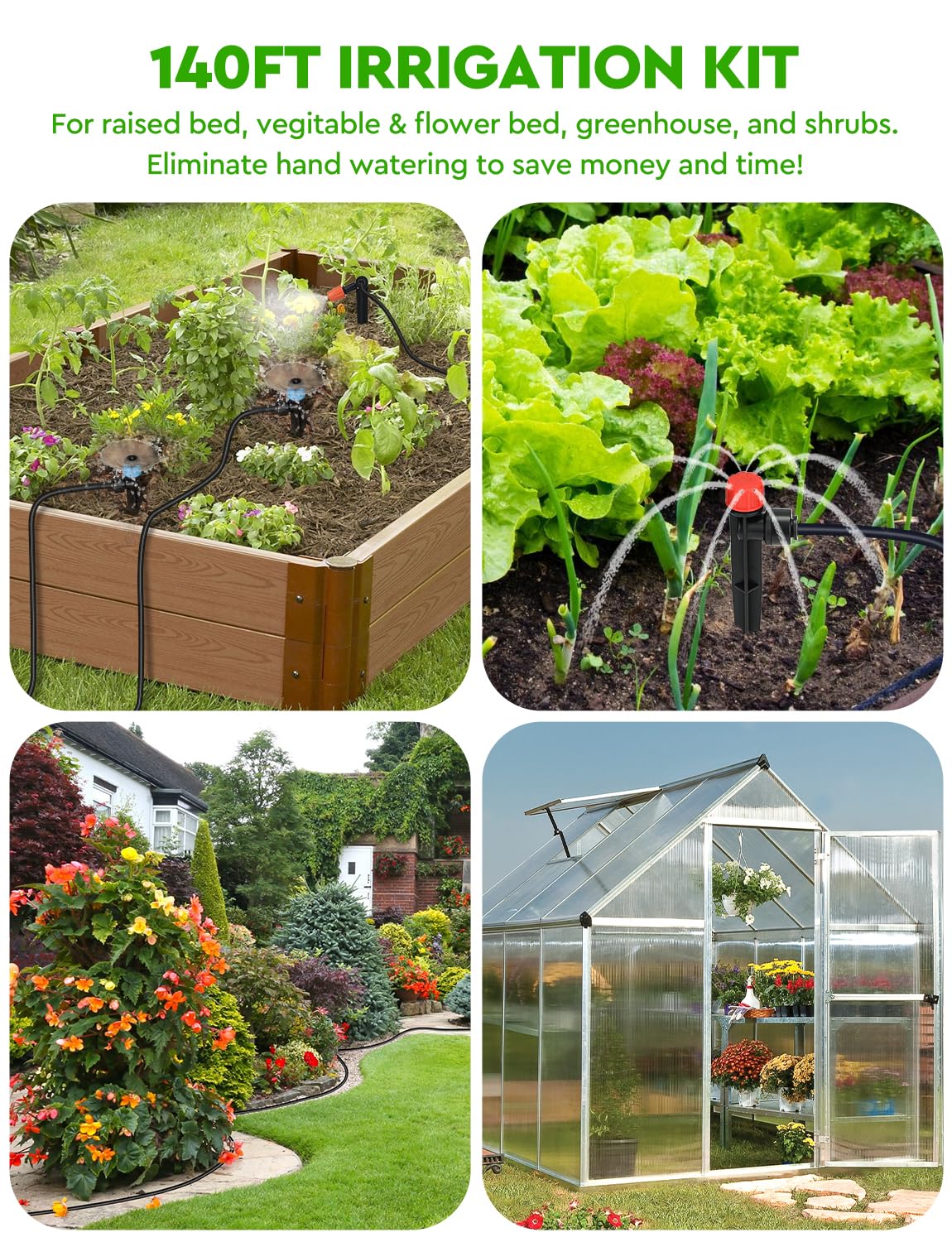 Supporting stakes for securing tubing in the garden