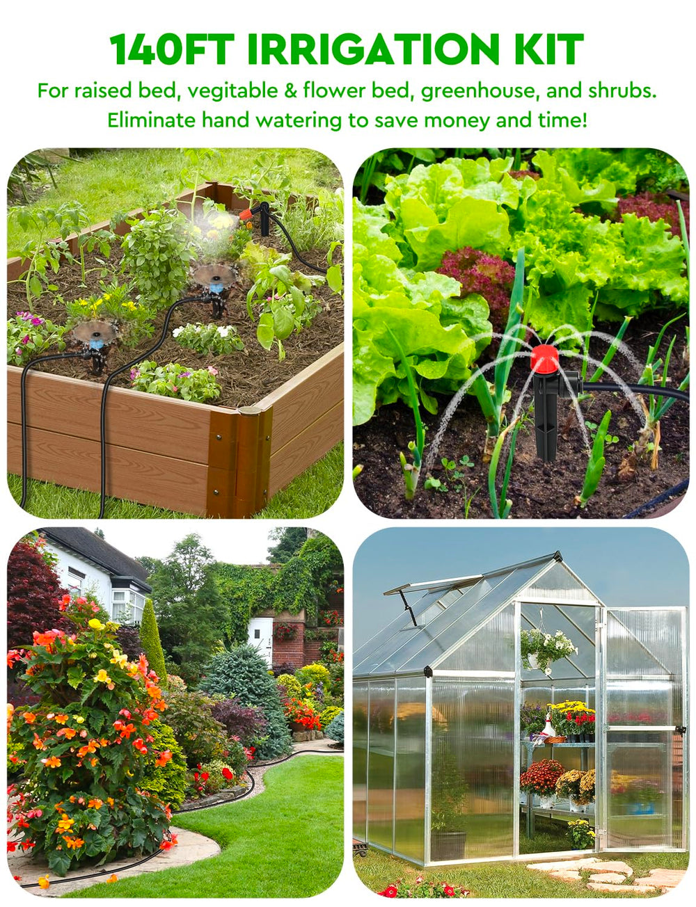 Supporting stakes for securing tubing in the garden