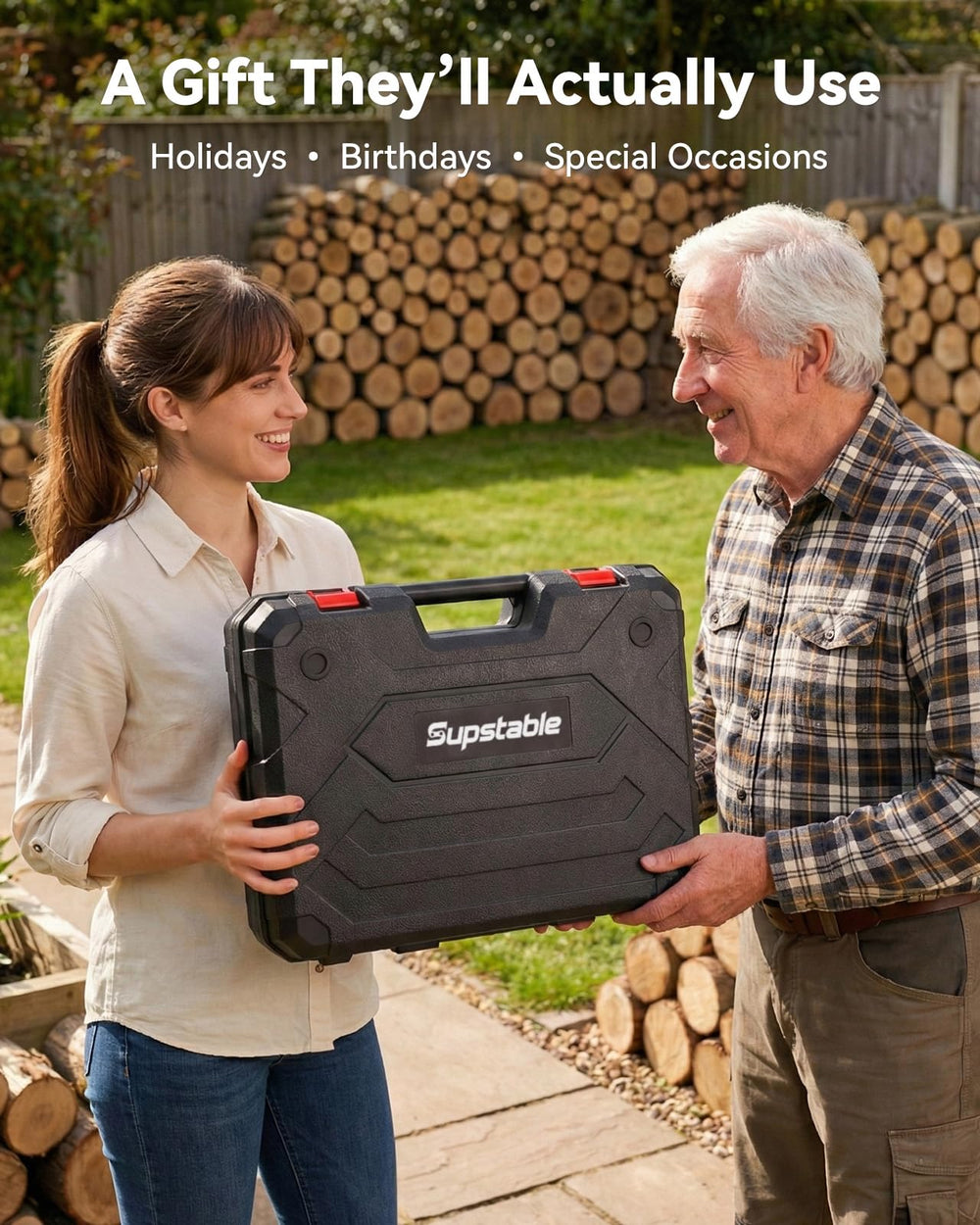 Supstable Mini Chainsaw with 2000mAh rechargeable battery and charger