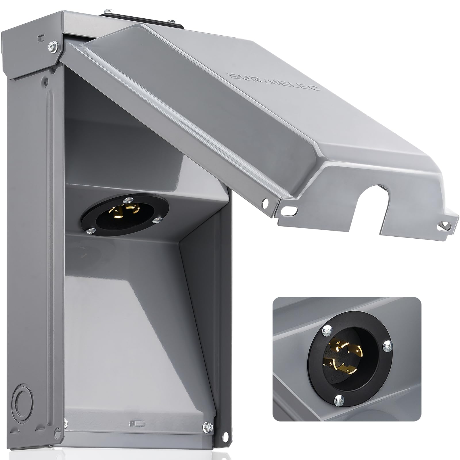 SURAIELEC 30 Amp Generator Power Inlet Box front view