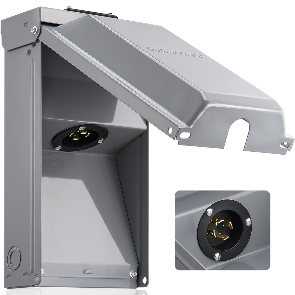 SURAIELEC 30 Amp Generator Power Inlet Box front view